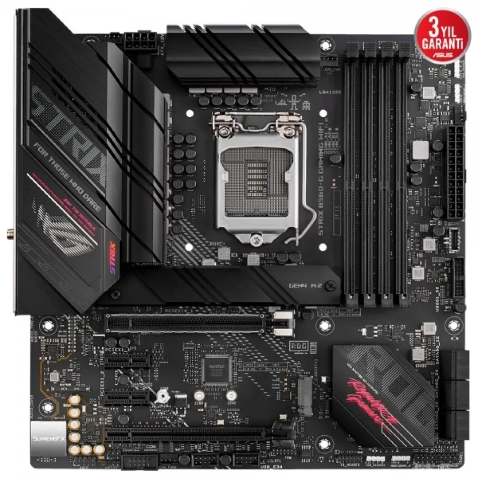 ASUS ROG Strix B560-G GAMING WIFI 5000MHz(OC) DDR4 Intel Soket 1200 mATX Anakart