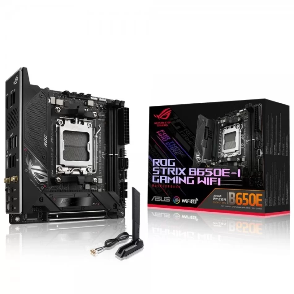 ASUS ROG STRIX B650E-I GAMING WIFI 8000MHz(OC) DDR5 AMD Soket AM5 mini-ITX Anakart