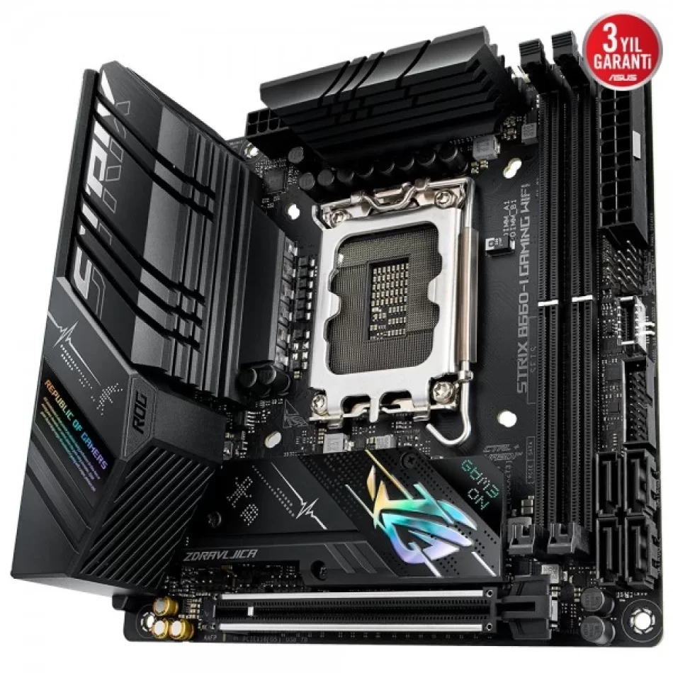 ASUS ROG Strix B660-I GAMING WIFI 6200(OC )MHz DDR5 Intel Soket 1700 mini-ITX Anakart