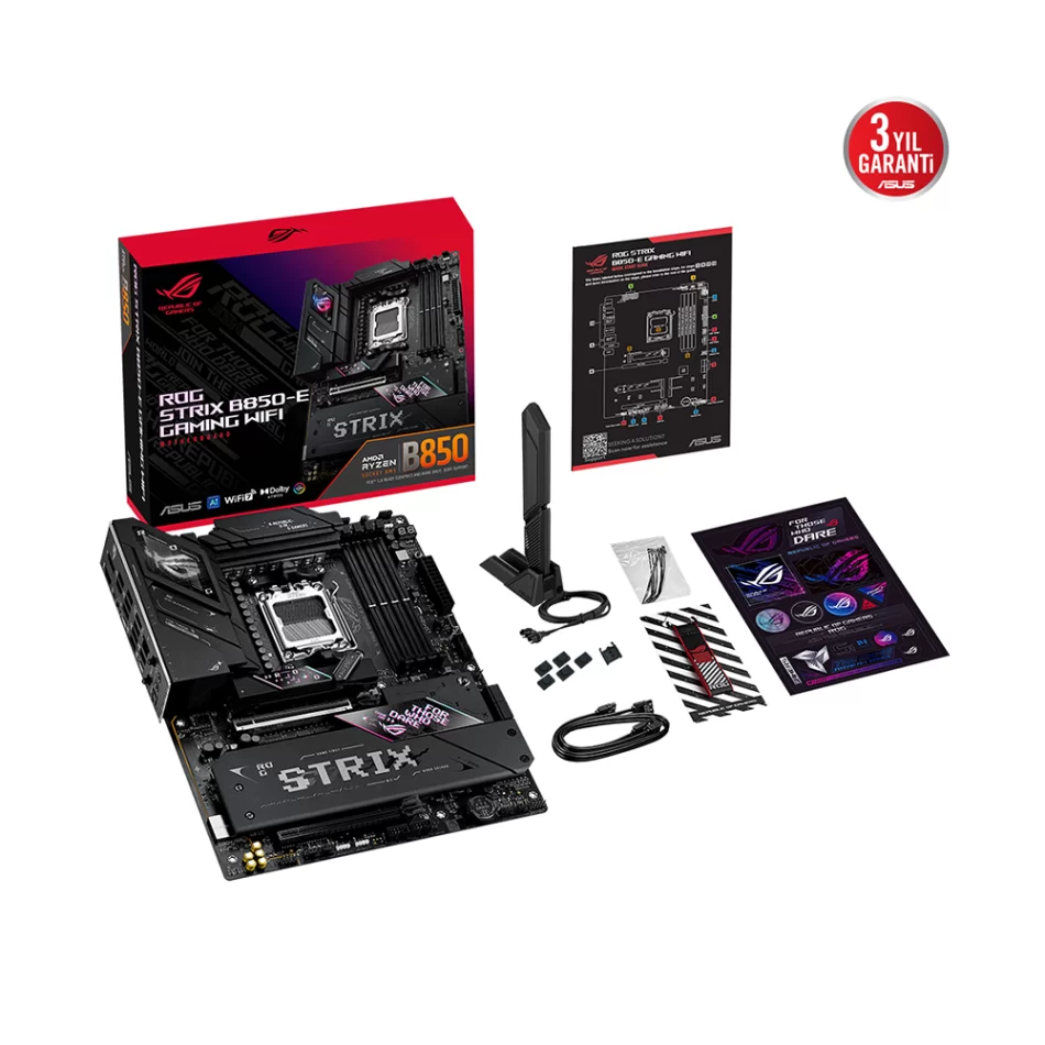 ASUS ROG Strix B850-E 8000Mhz(OC) DDR5 AMD Soket AM5 mATX Anakart