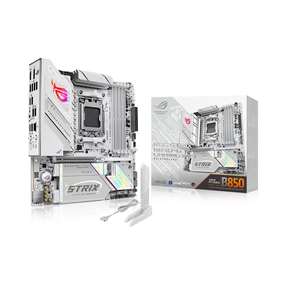 ASUS ROG Strix B850-G GAMING WIFI 8000MHz(OC) DDR5 AMD Soket AM5 ATX Beyaz Anakart
