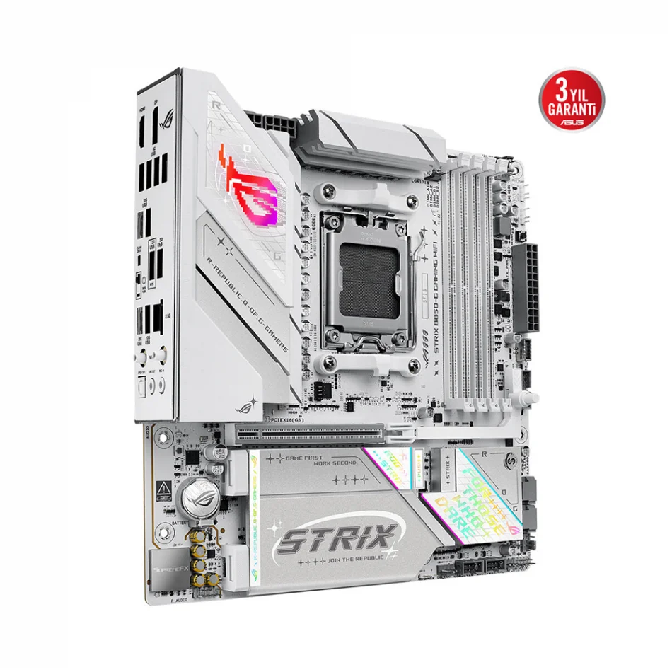 ASUS ROG Strix B850-G GAMING WIFI 8000MHz(OC) DDR5 AMD Soket AM5 ATX Beyaz Anakart