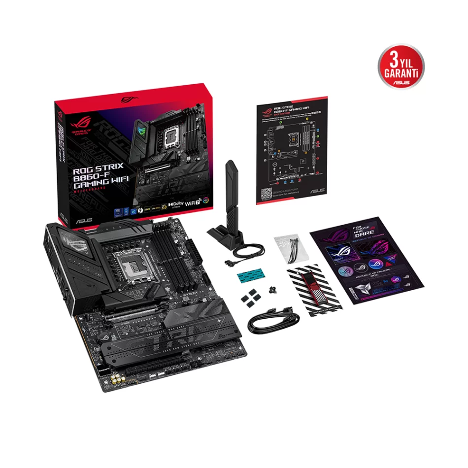 ASUS ROG Strix B860-F GAMING WIFI 9066MHz(OC) DDR5 Intel Soket 1851 ATX Anakart