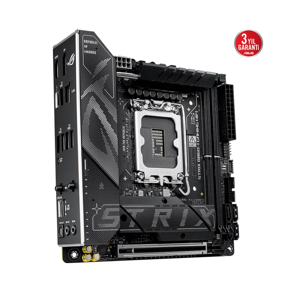 ASUS ROG Strix B860-I Gaming WIFI 9066MHz(OC) DDR5 Intel Soket 1851 mini-ITX Anakart