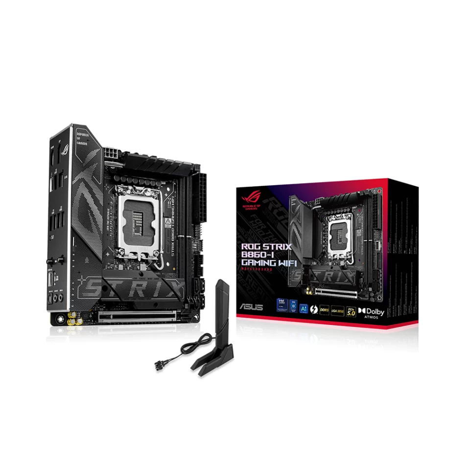 ASUS ROG Strix B860-I Gaming WIFI 9066MHz(OC) DDR5 Intel Soket 1851 mini-ITX Anakart