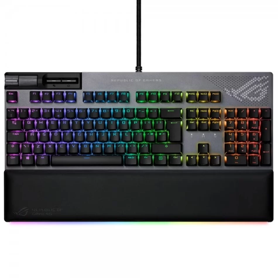 ASUS ROG Strix Flare II Animate Aura Sync RGB NX Red Switch Kablolu Mekanik Türkçe Q Gaming Klavye