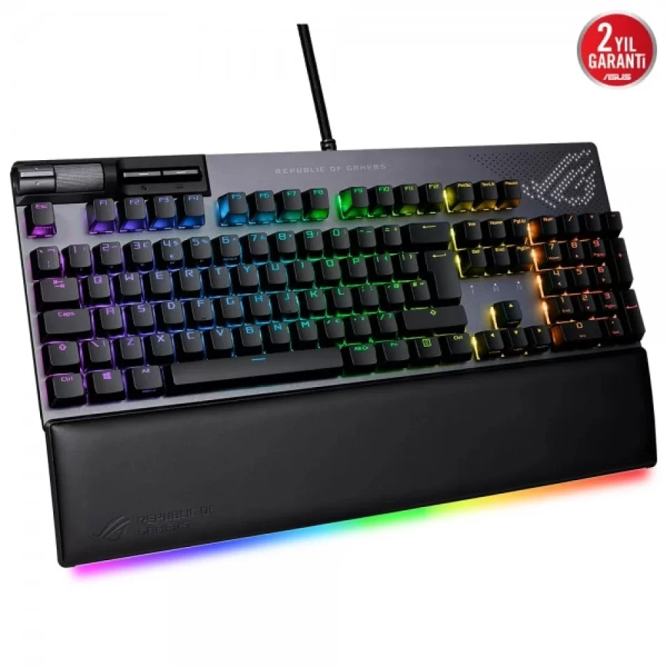 ASUS ROG Strix Flare II Animate Aura Sync RGB NX Red Switch Kablolu Mekanik Türkçe Q Gaming Klavye