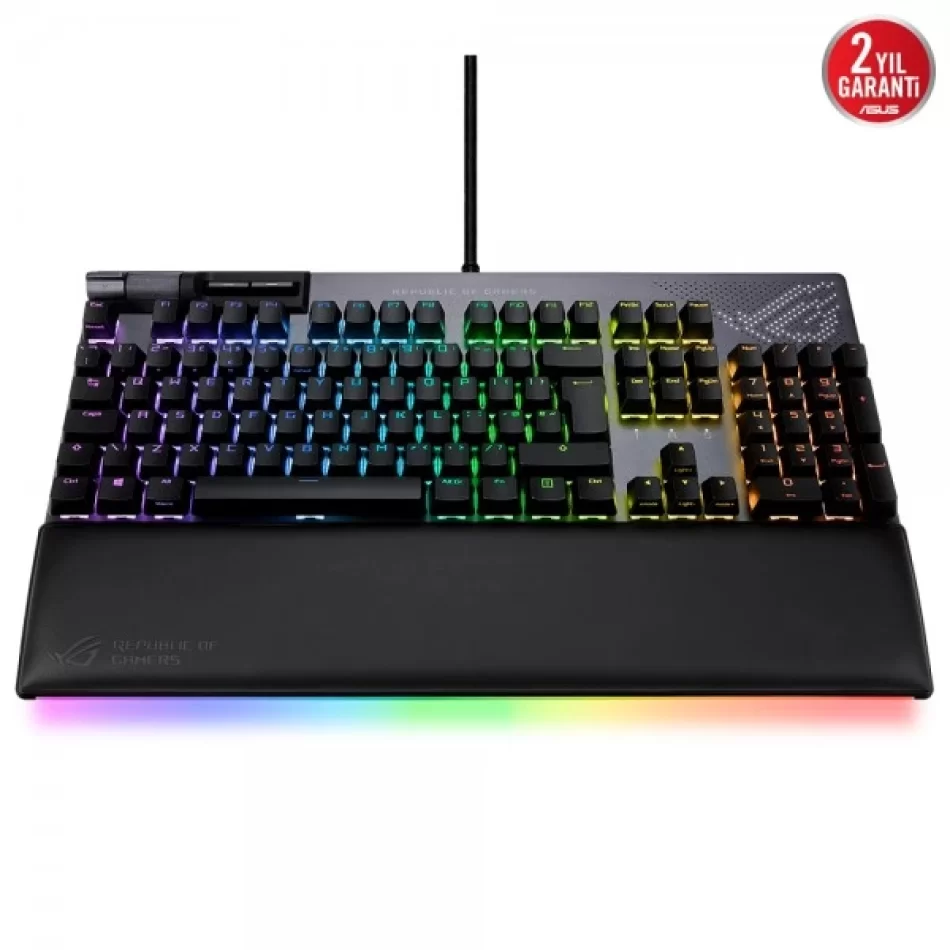 ASUS ROG Strix Flare II Animate Aura Sync RGB NX Red Switch Kablolu Mekanik Türkçe Q Gaming Klavye