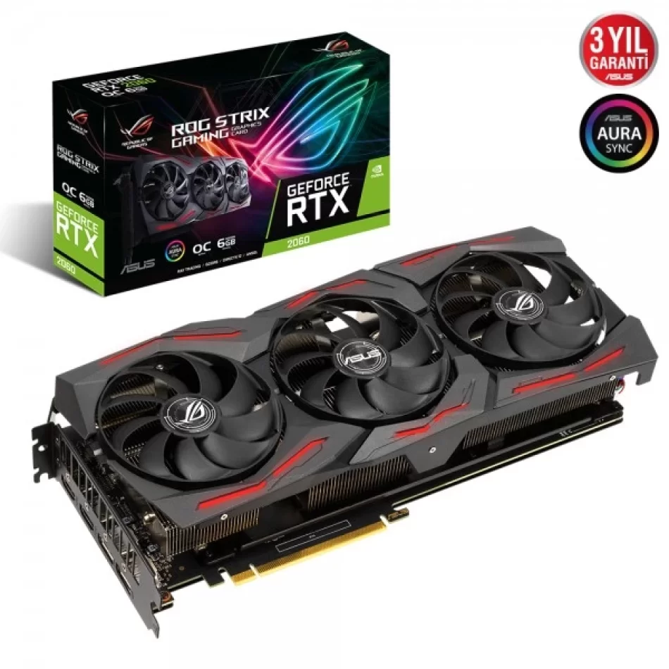 ASUS ROG Strix GeForce RTX 2060 EVO OC 6 GB GDDR6 192Bit DX12 NVIDIA Ekran Kartı