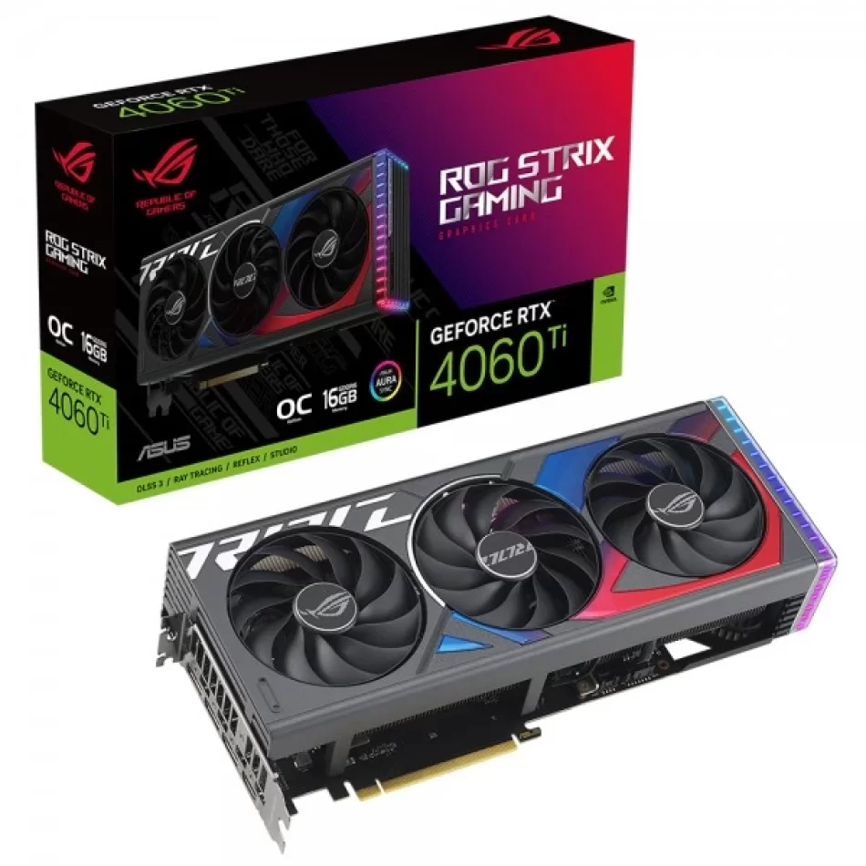 ASUS ROG Strix GeForce RTX 4060 Ti OC 16 GB GDDR6 128Bit DX12 NVIDIA DLSS 3 Ekran Kartı