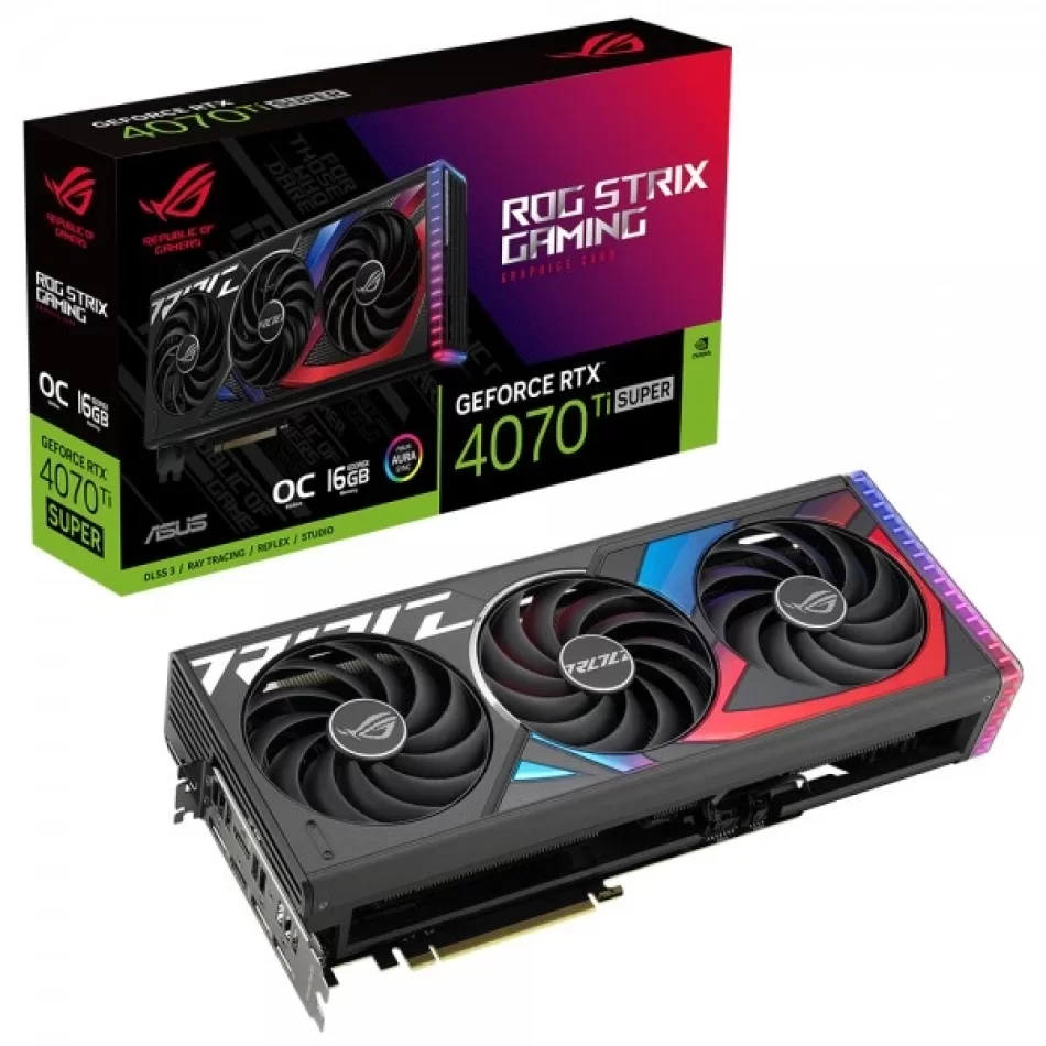 ASUS ROG Strix GeForce RTX 4070 TI Super OC 16 GB GDDR6X 256Bit DX12 NVIDIA DLSS 3 Ekran Kartı