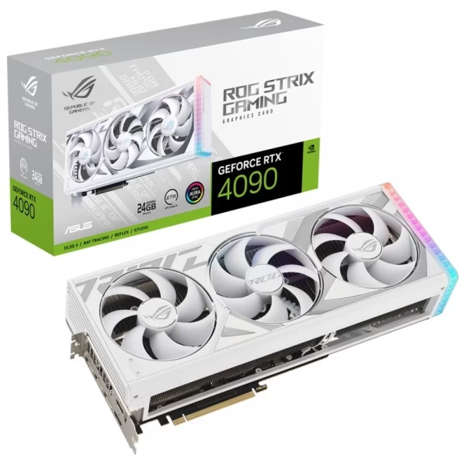 ASUS ROG Strix GeForce RTX 4090 24 GB GDDR6X 384Bit DX12 NVIDIA DLSS 3 Beyaz Ekran Kartı