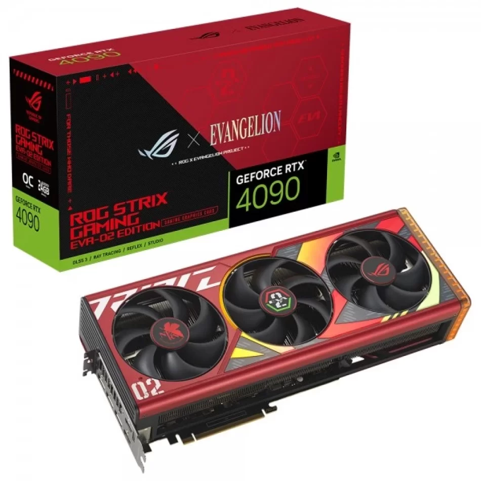 ASUS ROG Strix GeForce RTX 4090 OC EVA-02 Edition 24 GB GDDR6X 384Bit DX12 NVIDIA DLSS 3 Ekran Kartı