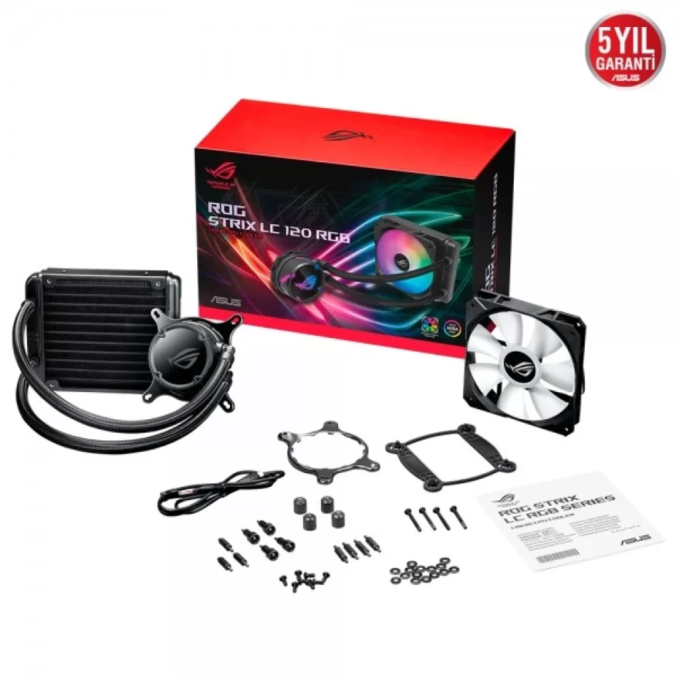 ASUS ROG Strix LC 120 RGB Aura Sync 120mm ARGB Fanlı İşlemci Sıvı Soğutma Sistemi