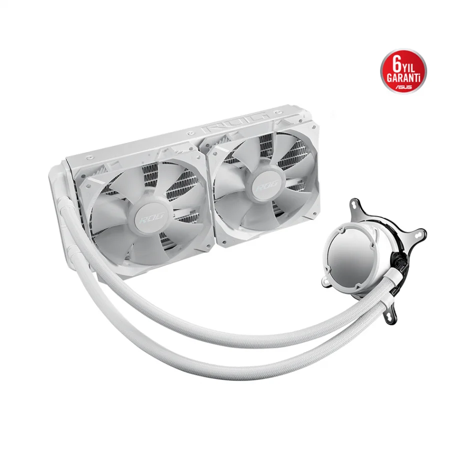 ASUS ROG Strix LC II 240 ARGB V3 White Soket Intel 1851-1700 / AMD AM5 Uyumlu 240mm Beyaz İşlemci Sıvı Soğutucu