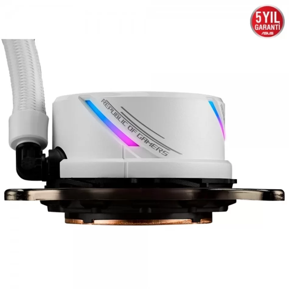 ASUS ROG Strix LC II 240 ARGB WHITE Aura Sync Soket Intel 1851-1700 / AMD AM5 Beyaz İşlemci Sıvı Soğutucu