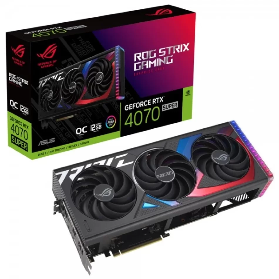 ASUS ROG Strix RTX 4070 Super OC GeForce 12 GB GDDR6X 192Bit DX12 NVIDIA DLSS 3 Ekran Kartı