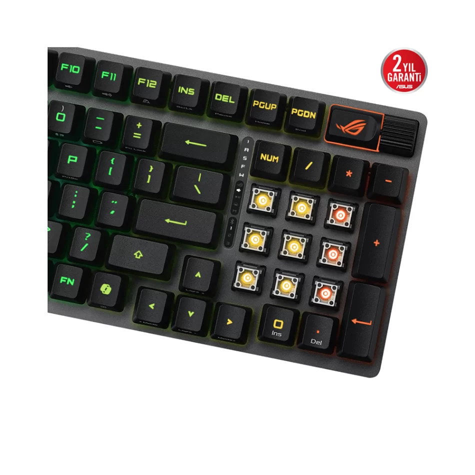 ASUS ROG Strix Scope II 96 Wireless Mekanik RX Red Switch Kablosuz Türkçe Q Oyuncu Klavyesi