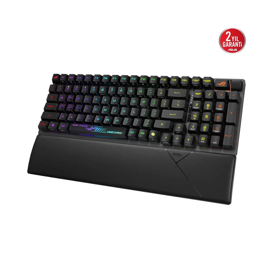 ASUS ROG Strix Scope II 96 Wireless Mekanik RX Red Switch Kablosuz Türkçe Q Oyuncu Klavyesi