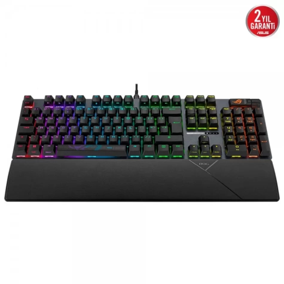 ASUS ROG Strix Scope II RGB Kablolu Mekanik NX Snow Red Switch Türkçe Q Gaming Klavye