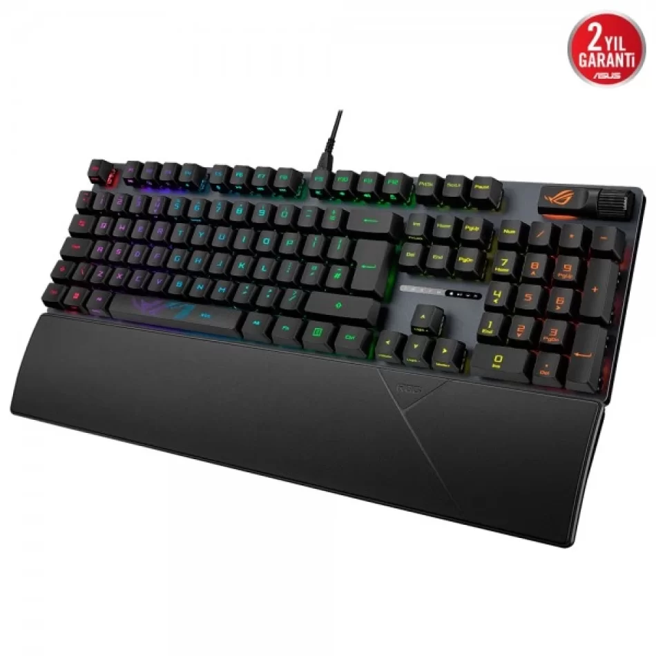 ASUS ROG Strix Scope II RGB Kablolu Mekanik RX Red Switch Türkçe Q Gaming Klavye