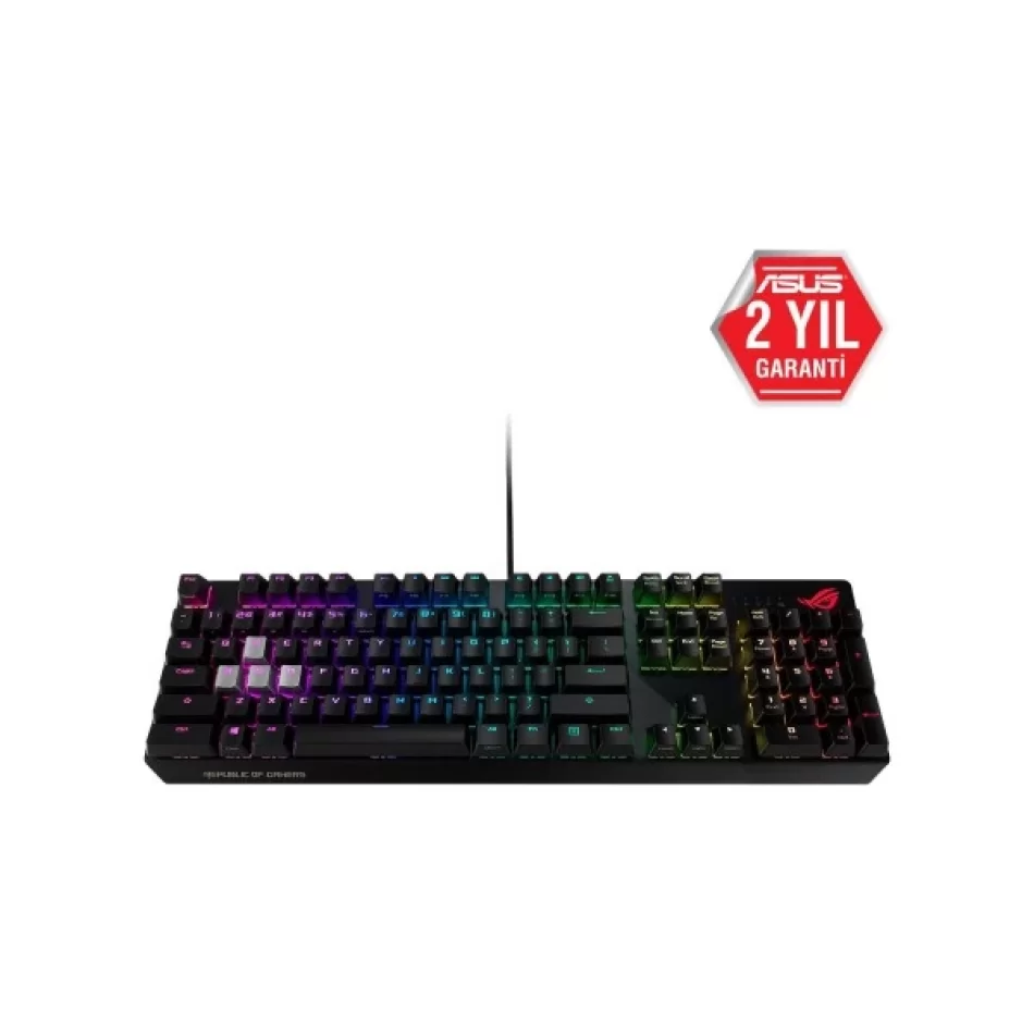 ASUS ROG Strix Scope RGB Kablolu Mekanik RX Red Switch Türkçe Q Gaming Klavye