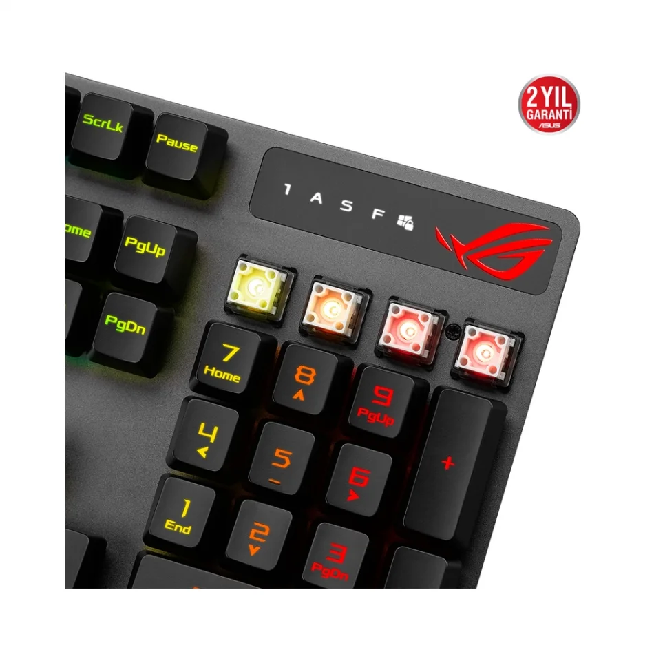 ASUS ROG Strix Scope RX RGB RX Red Switch Kablolu Türkçe Q Mekanik Oyuncu Klavyesi