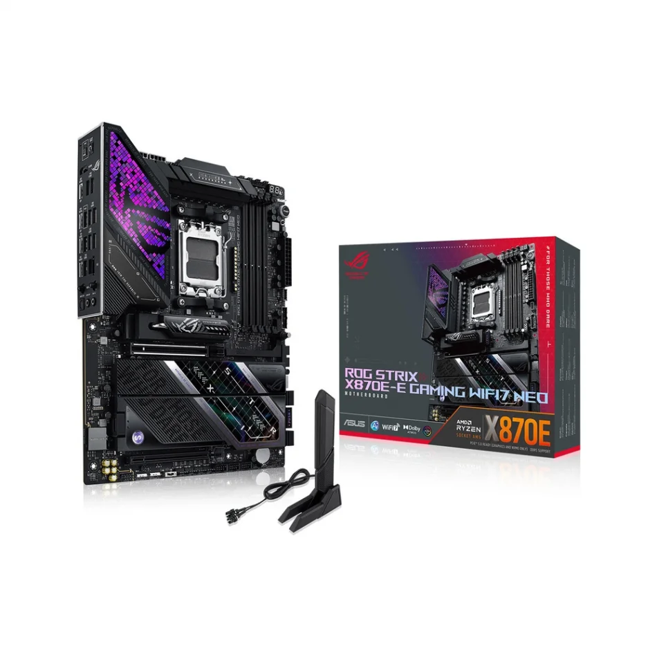 ASUS ROG Strix X870E-E GAMING WIFI7 NEO 8600MHz(OC) DDR5 AMD Soket AM5 ATX Anakart