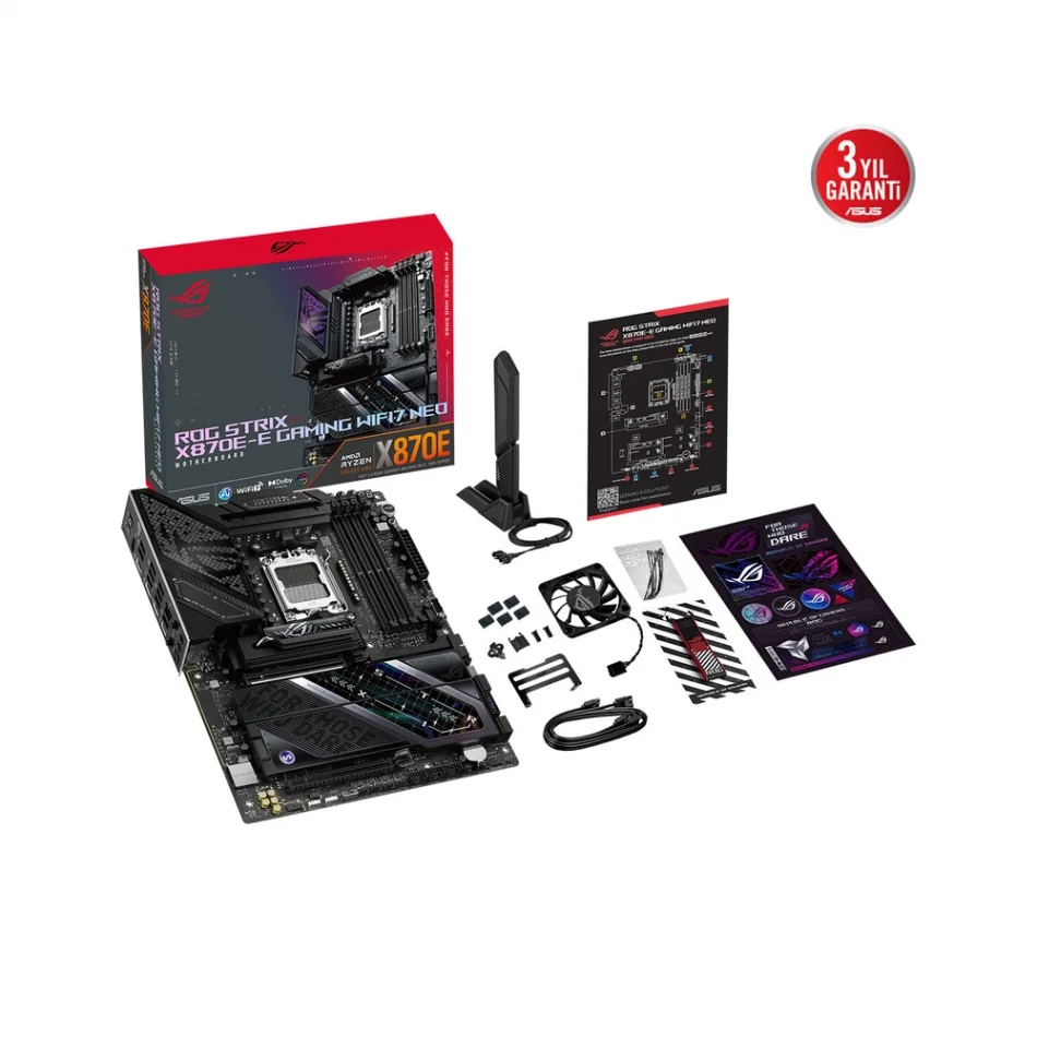 ASUS ROG Strix X870E-E GAMING WIFI7 NEO 8600MHz(OC) DDR5 AMD Soket AM5 ATX Anakart
