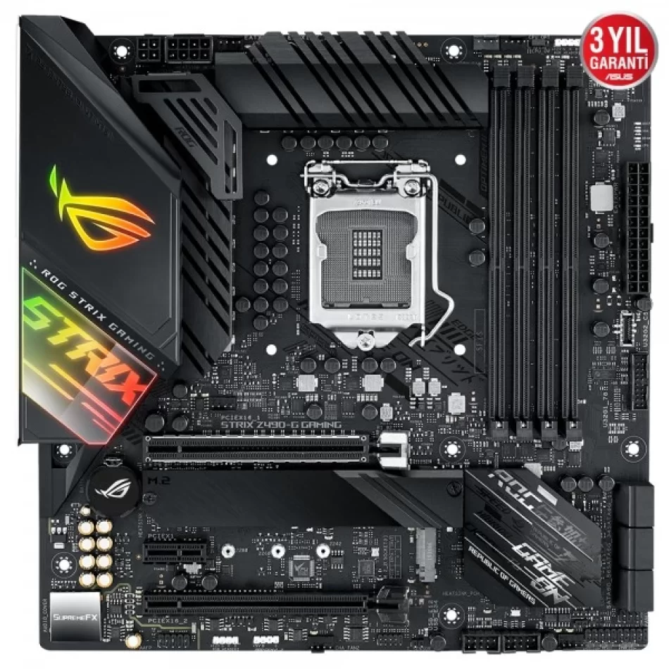 ASUS ROG STRIX Z490-G GAMING 4800MHz(OC) DDR4 Intel Soket 1200 mATX Anakart