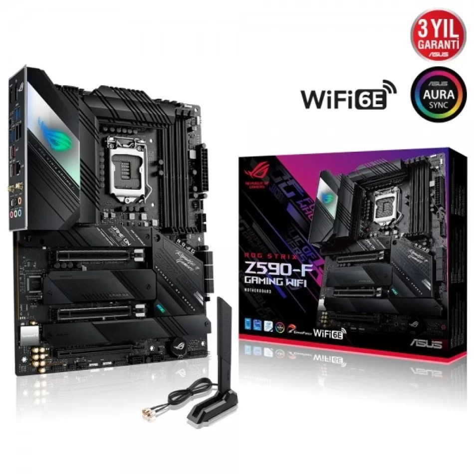 ASUS ROG Strix Z590-F GAMING WIFI 5333MHz(OC) DDR4 Intel Soket 1200 ATX Anakart