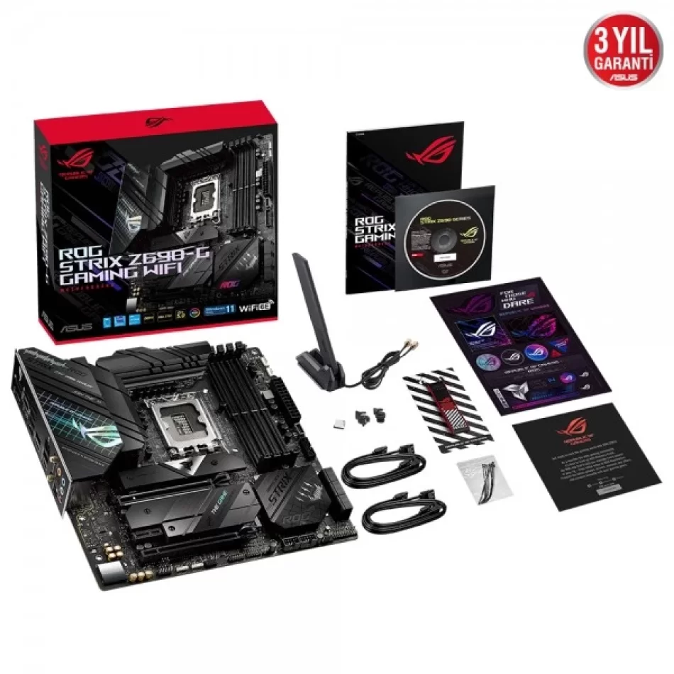 ASUS ROG STRIX Z690-A GAMING WIFI D4 5333mhz(OC) DDR4 Intel Soket 1700 ATX Anakart