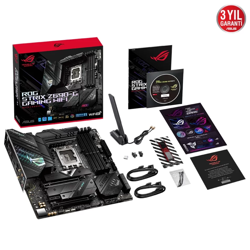 ASUS ROG STRIX Z690-G GAMING WIFI 6000MHz(OC) DDR5 Intel Soket 1700 mATX Anakart