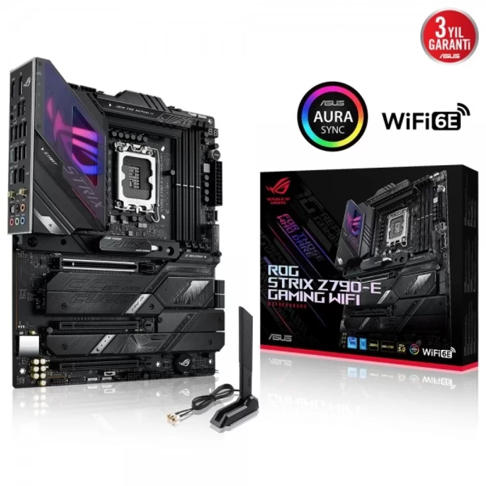 ASUS ROG STRIX Z790-E GAMING WIFI 7800MHz(OC) DDR5 Intel Soket 1700 ATX Anakart