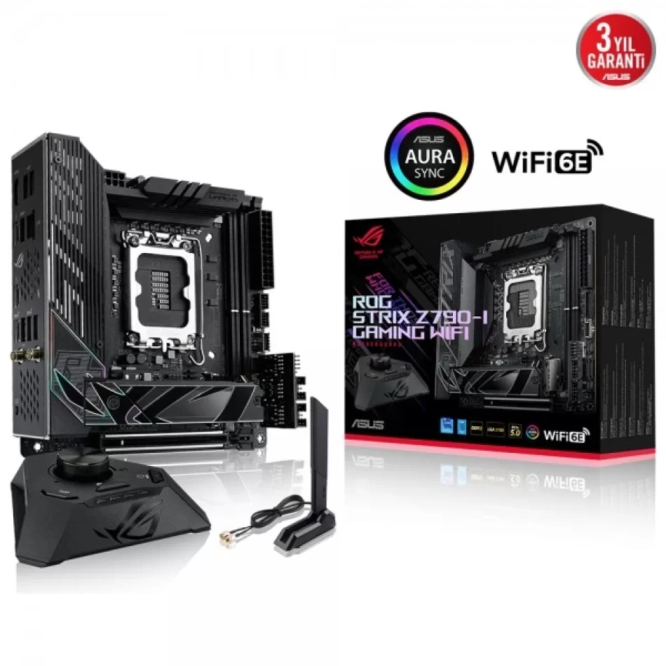 ASUS ROG STRIX Z790-I GAMING WIFI 7600MHz(OC) DDR5 Intel Soket 1700 mini-ITX Anakart