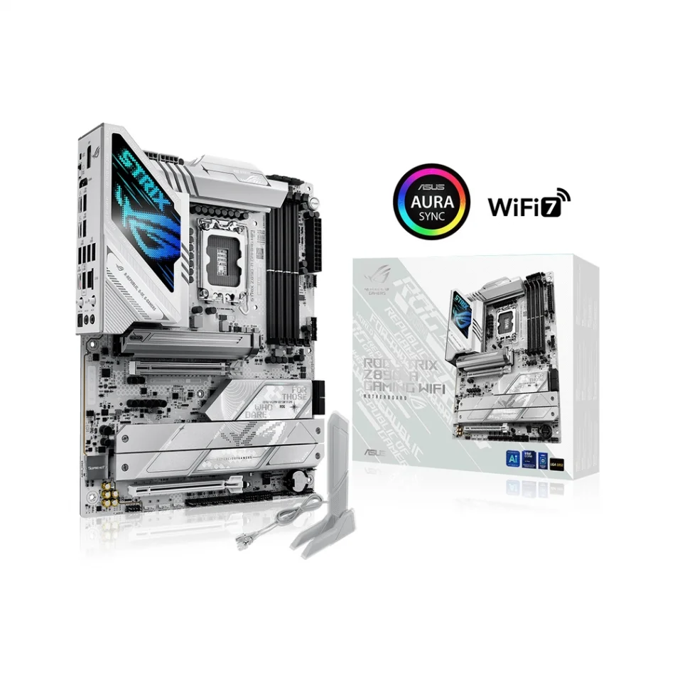 ASUS ROG Strix Z890-A GAMING WIFI 9066MHz(OC) DDR5 Intel Soket 1851 ATX Beyaz Anakart