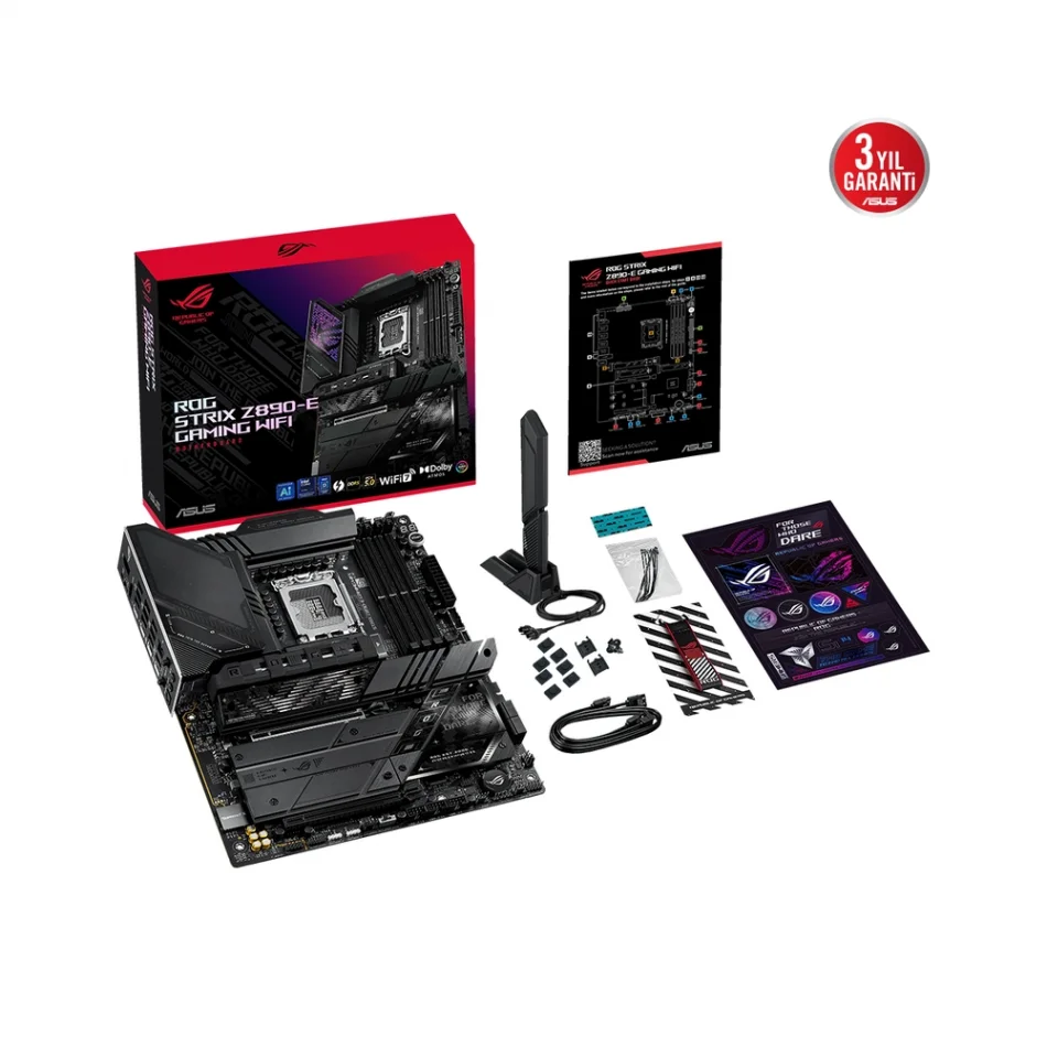 ASUS ROG Strix Z890-E GAMING WIFI 8800MHz(OC) DDR5 Intel Soket 1851 ATX Anakart