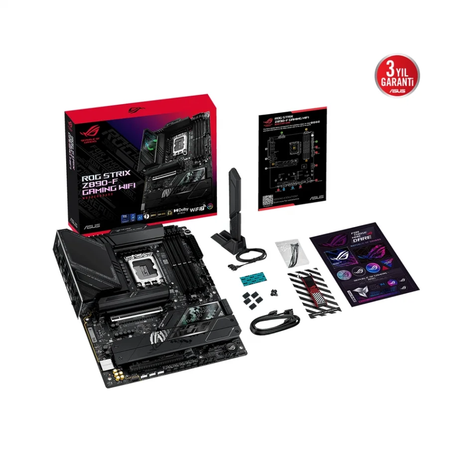 ASUS ROG Strix Z890-F GAMING WIFI 8600MHz(OC) DDR5 Intel Soket 1851 ATX Anakart