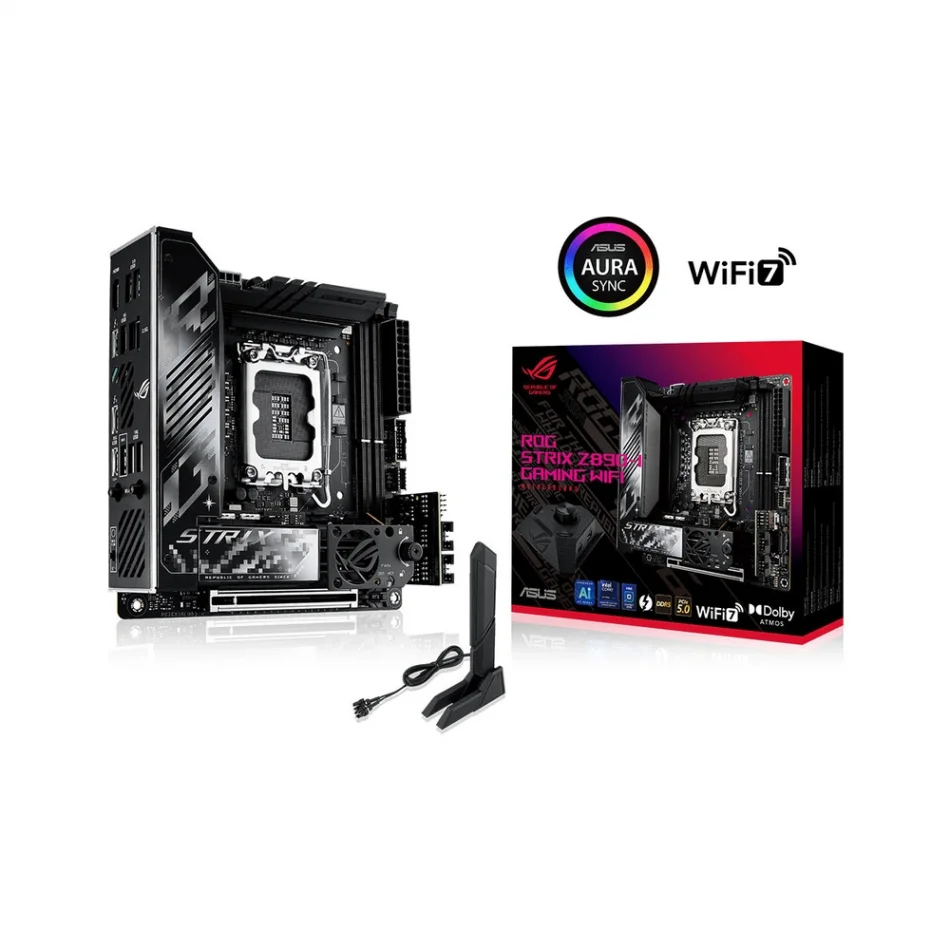 ASUS ROG Strix Z890-I GAMING WIFI 9200MHz(OC) DDR5 Intel Soket 1851 mini-ITX Anakart