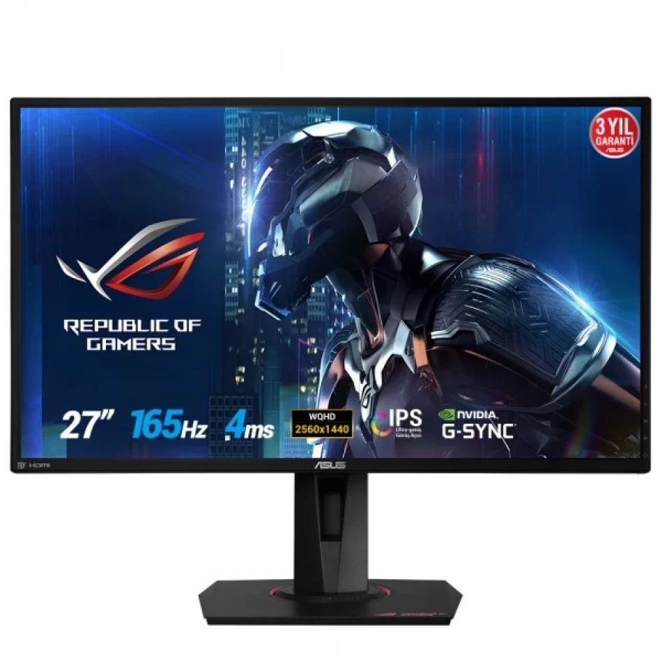 ASUS ROG SWIFT 27 PG279QE 165Hz 2K 4ms HDMI DP WQHD IPS Gsync Gaming Monitör Outlet Pikselli Ürün 2 Yıl garanti