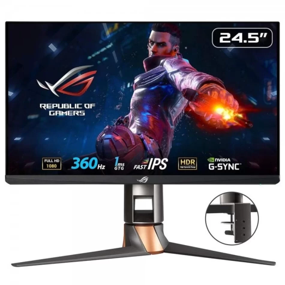 ASUS 24.5 ROG Swift PG259QNR 360Hz 1ms G-Sync HDR 1080p IPS LED eSpor Gaming Monitör