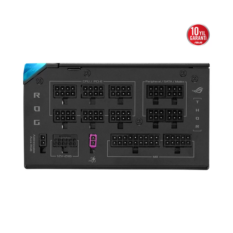 ASUS ROG THOR 1000P3 1000W Platinum III ARGB 80+ Platinum Tam Modüler ATX 3.1 Güç Kaynağı