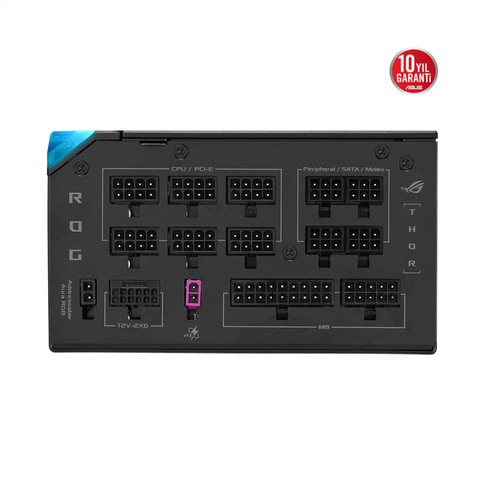 ASUS ROG THOR 1200P3 1200W Platinum III ARGB 80+ Platinum Tam Modüler ATX 3.1 Güç Kaynağı