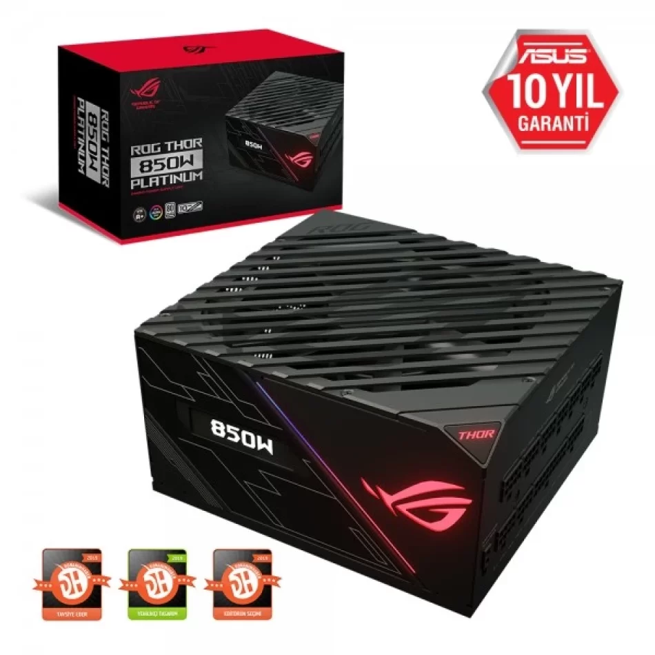 ASUS ROG THOR 850P 850W 80 PLUS Platinum Full Modüler OLED Ekranlı Güç Kaynağı