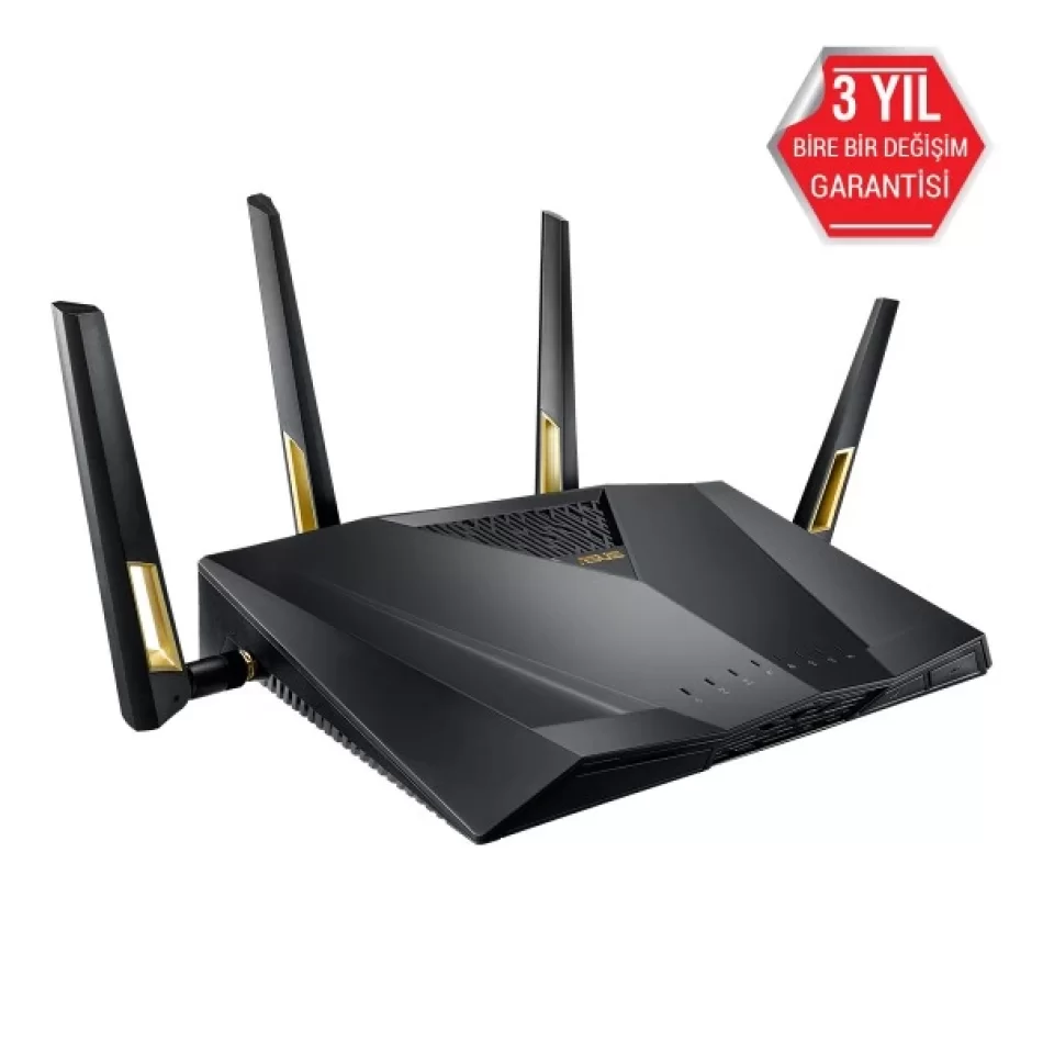 Asus RT-AX88U Wifi6 DualBand Gaming Ai Mesh AiProtection Torrent Bulut Dlna 4G Vpn Router-Access Point