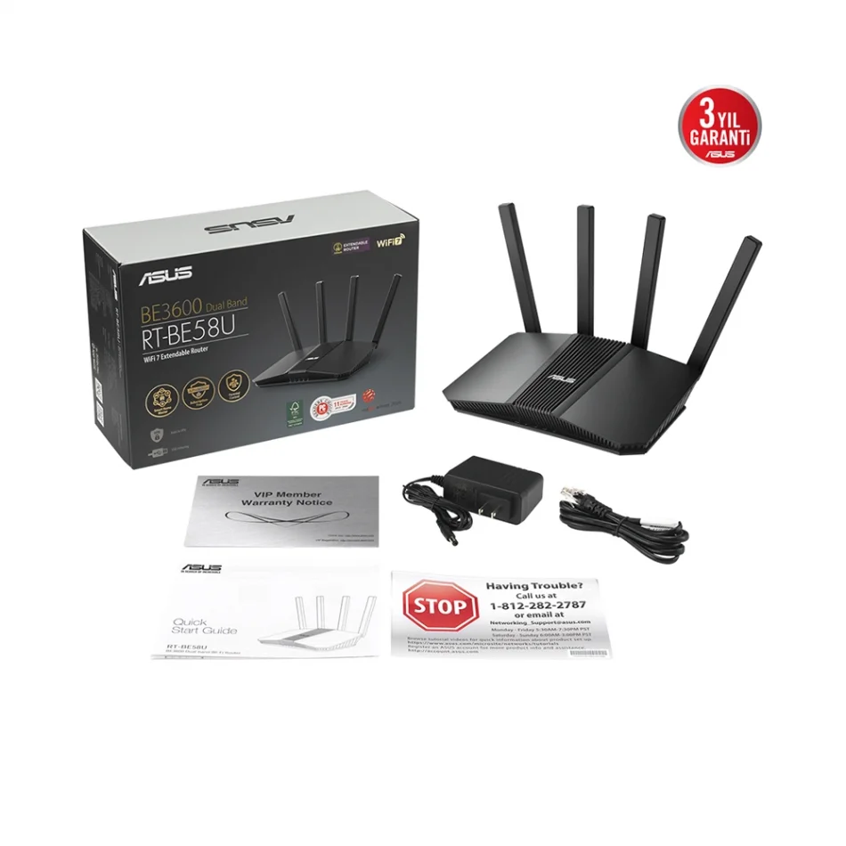 ASUS RT-BE58U BE3600 WI-FI7 Dual Band AiMesh Extendable Router
