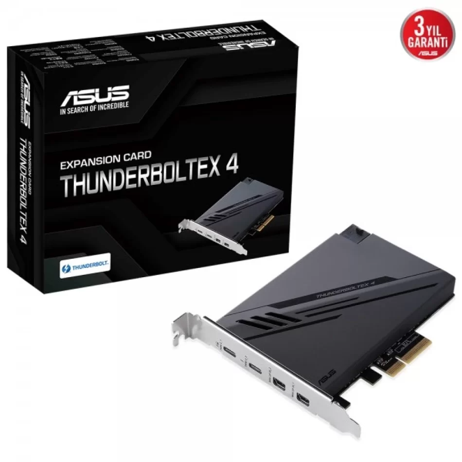 Asus ThunderboltEX 4 Kart PCI Express 2 x Thunderbolt 4 (USB-C) 2 x Mini DisplayPort TBT Header USB 2.0 Başlık