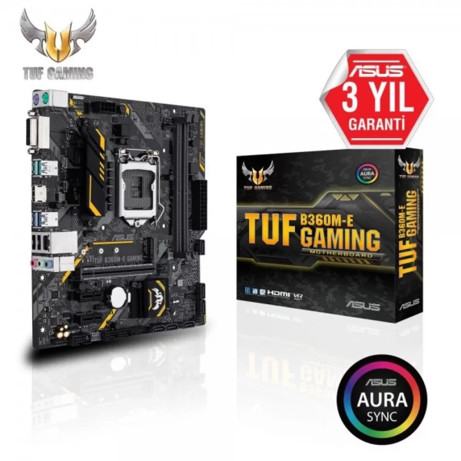 ASUS TUF B360M-E GAMING 2666MHz(OC) Intel Soket 1151 mATX Anakart