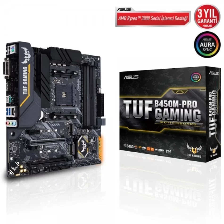 ASUS TUF B450M-PRO GAMING 4400MHz DDR4 AMD Soket AM4 mATX Anakart