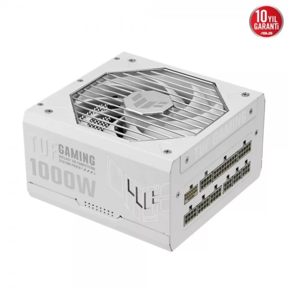 ASUS TUF Gaming 1000G WHITE 1000W 80 PLUS Gold Tam Modüler ATX 3.0 Uyumlu Beyaz Power Supply